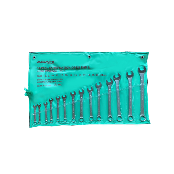 Bộ cờ lê vòng miệng 14 chi tiết,10-32mm ASAHI 1014M-3