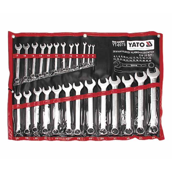 Bộ cờ lê vòng miệng 25 chi tiết Yato YT-0075