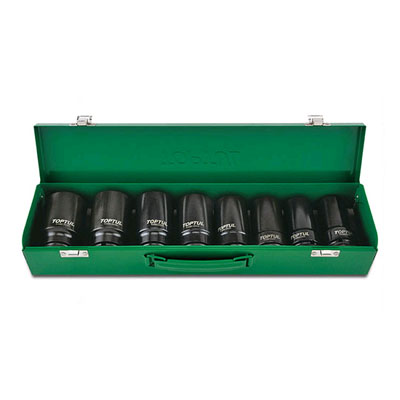 Bộ đầu tuýp lục giác dài đen 3/4" 8 món Toptul GDAD0807