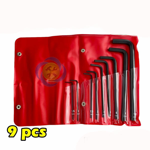 Bộ lục giác đầu bằng 9 chi tiết Eight 008-01