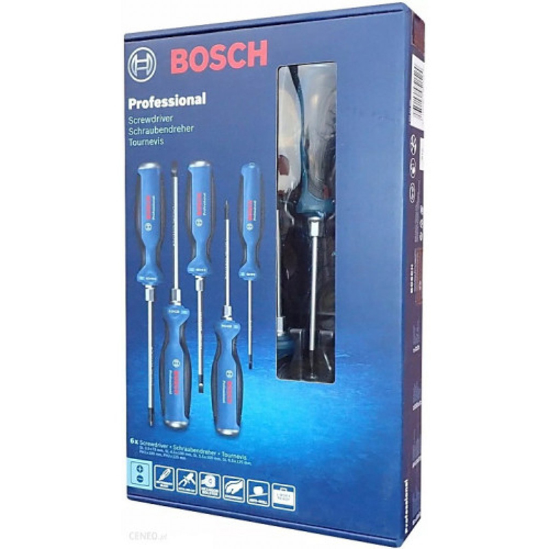 Bộ tua vít đóng 6 món đầu dẹp & bake Bosch 1600A016BF