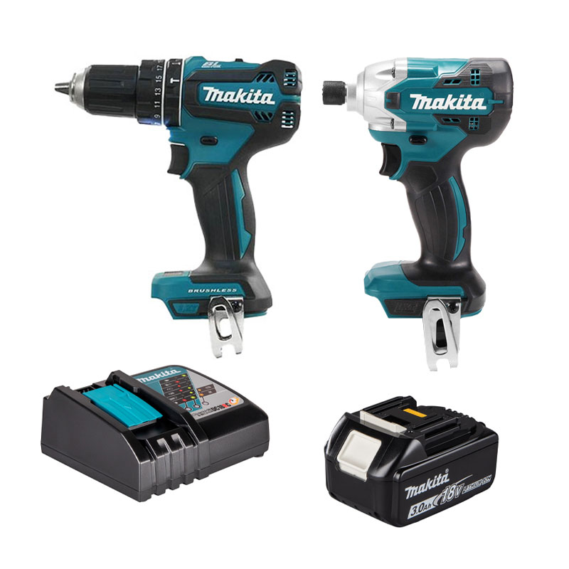 Combo Makita DLX2394J – Máy Khoan DHP485Z + Máy Vặn Vít DTD156Z + 1 Pin 3.0 Ah + Sạc Nhanh