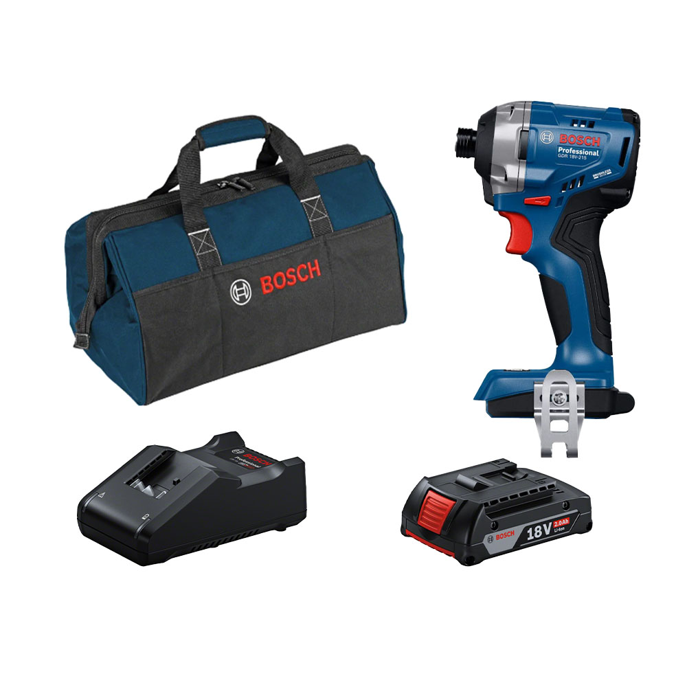 Combo Máy vặn vít Bosch GDR 18V-215 + 1 Pin 2.0Ah + 1 Sạc Nhanh