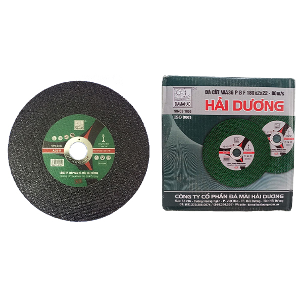 Đá cắt sắt 180mm Hải Dương 180x2x22 (Hộp 50 viên)