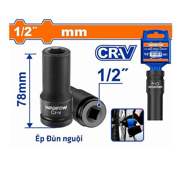 Đầu tuýp dài 1/2" Wadfow WMS3221 21mm