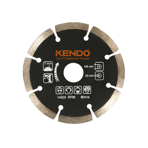 Đĩa cắt kim cương vành phân đoạn 105×20/16mm Kendo 61111012