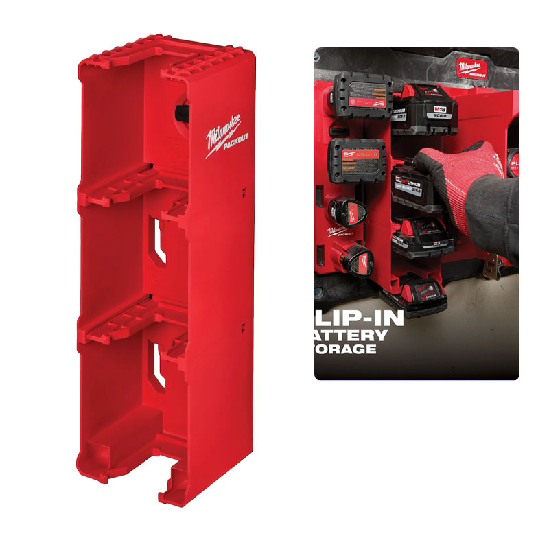 Giá đở pin M18 4 ngăn PACKOUT™ Milwaukee 48-22-8339
