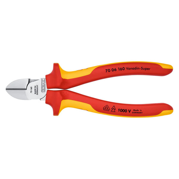 Kìm cắt 160mm cách điện 1000V Diagonal Knipex 70 06 160