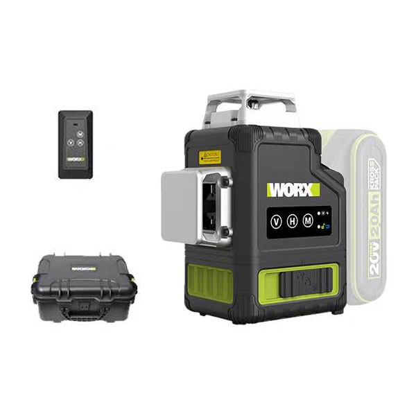 Máy cân bằng laser 2 tia xanh 360° dùng pin 20V Worx WU005.9 (Chưa Pin & Sạc)