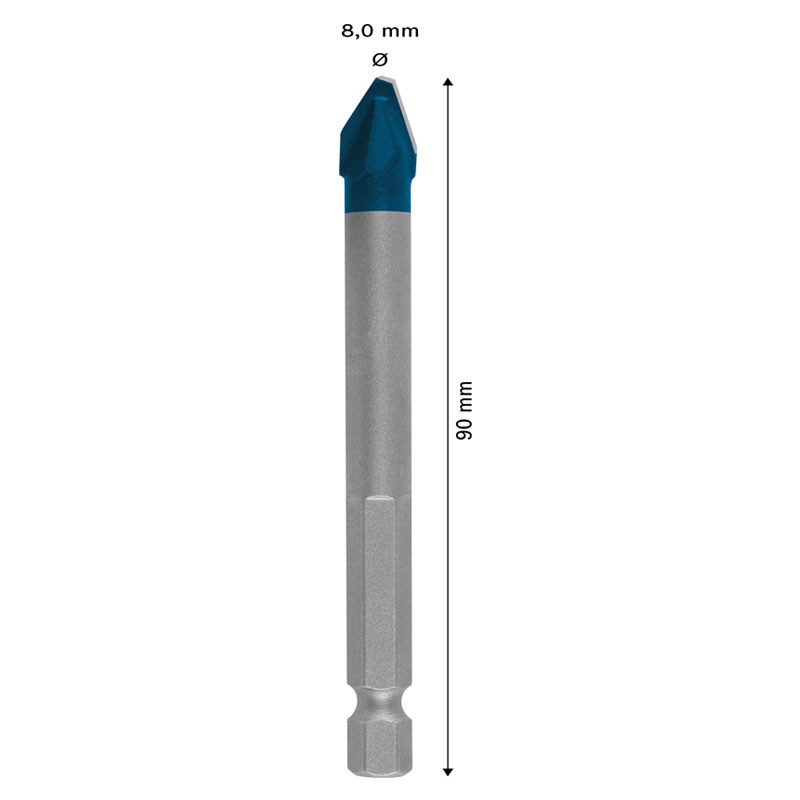 Mũi khoan gạch cứng Hex-9 (8x90mm) Bosch 2608900592