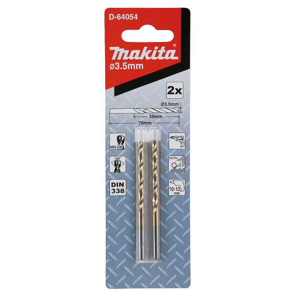 MŨI KHOAN SẮT HSS-TIN ( LOẠI KINH TẾ) 3.5MM MAKITA D-64054