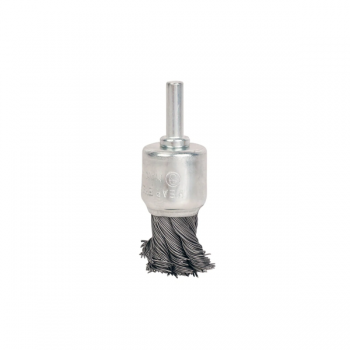 Bàn chải đầu dây xoắn 25mm với trục 6.3mm Workpro WP407011