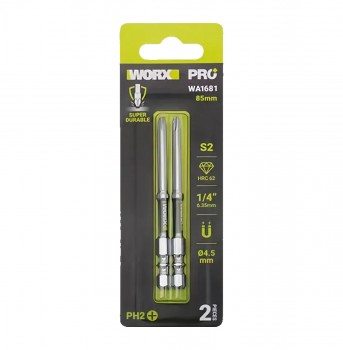 Bộ 2 mũi vít PH2 x 85mm Worx WA1681