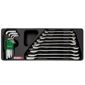 Bộ Cờ lê 2 đầu mở 6-24mm và lục giác Toptul GAAT1802