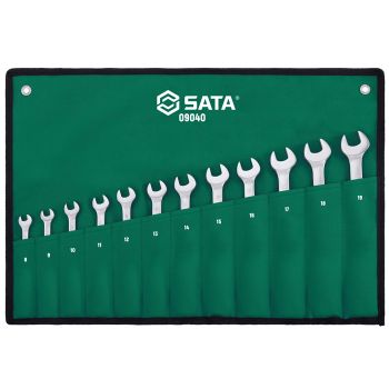 Bộ cờ lê vòng miệng tự động 12 chi tiết 8-19mm Sata 09040