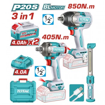 Bộ combo 2 máy siết buloong TIWLI20451 & TIWLI20851 Total TOSLI260285