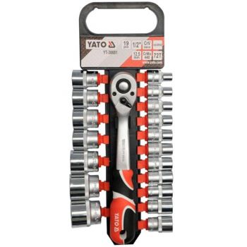 Bộ tuýp tay vặn 1/2" 19 chi tiết YATO YT-38681