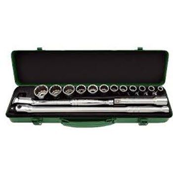 Hộp tuýp bông mờ 1/2" 15 món Toptul GCAD1511