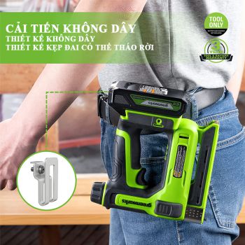 Máy bắn đinh ghim dùng Pin 24V 3/8″ Greenworks STG309 (Chưa Pin & Sạc)