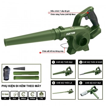 Máy thổi bụi dùng pin 21V Dekton M21-TB01X (Chưa Pin & Sạc)