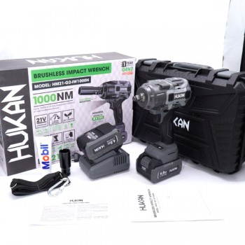 Máy vặn bu lông dùng pin 21V Hukan HM21-G2-IW1000N (2 Pin 4.0Ah, 1 Sạc)