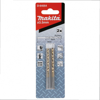 MŨI KHOAN SẮT HSS-TIN ( LOẠI KINH TẾ) 3.5MM MAKITA D-64054