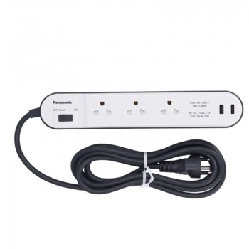 Ổ cắm điện 3m Panasonic WCHG243322W-VN (2300W, Loại 3 ổ cắm, 2 USB)