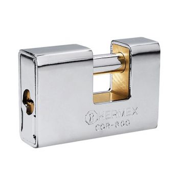 Ổ khoá cầu ngang thân Inox chống cắt 80mm Hermex COR-80Q