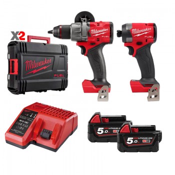RED Special Combo 2 Máy Khoan M18 FPD3 & Máy Vặn Vít M18 FID3 Milwaukee 18V Thế Hệ Mới