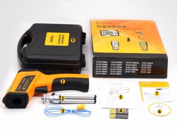 Súng đo nhiệt từ xa tới 1850 độ có đầu dò tiếp xúc K Total Meter HT-6898