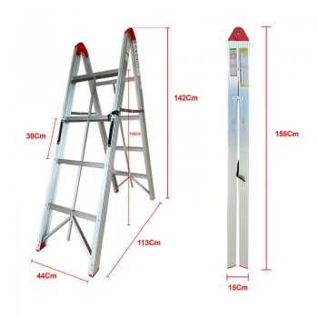 Thang nhôm gấp gọn chữ A 4 bậc Nikita GZT604