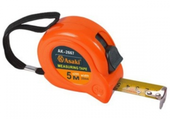Thước kéo nền vàng 10m x 25mm Asaki AK-2671
