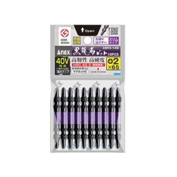 Vỉ 10 mũi vít 2 đầu PH2 Anex Japan ABRS-14M+2x65