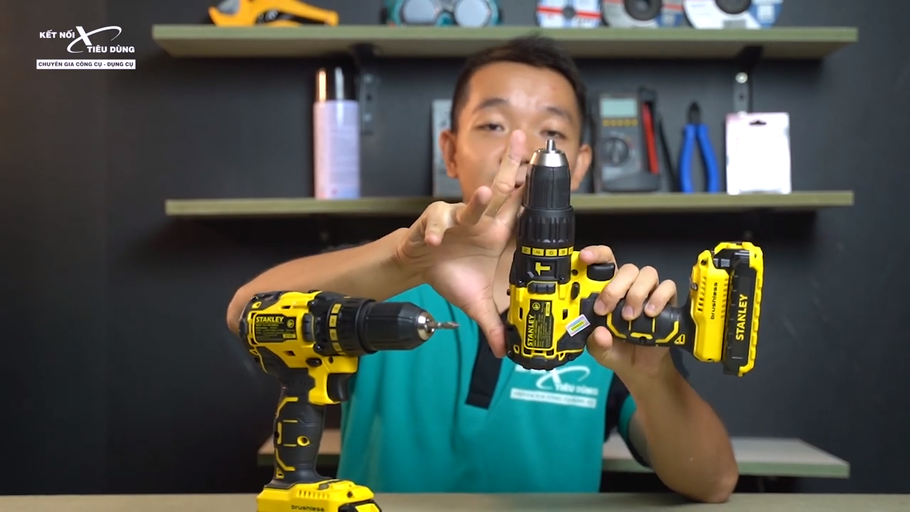 [Review] M&aacute;y Khoan Pin Stanley SBH201D2K & SBD201D2K - H&agrave;ng MỸ C&oacute; Kh&aacute;c - thiết kế nhỏ gọn, phối m&agrave;u v&agrave;ng đen đẹp mắt