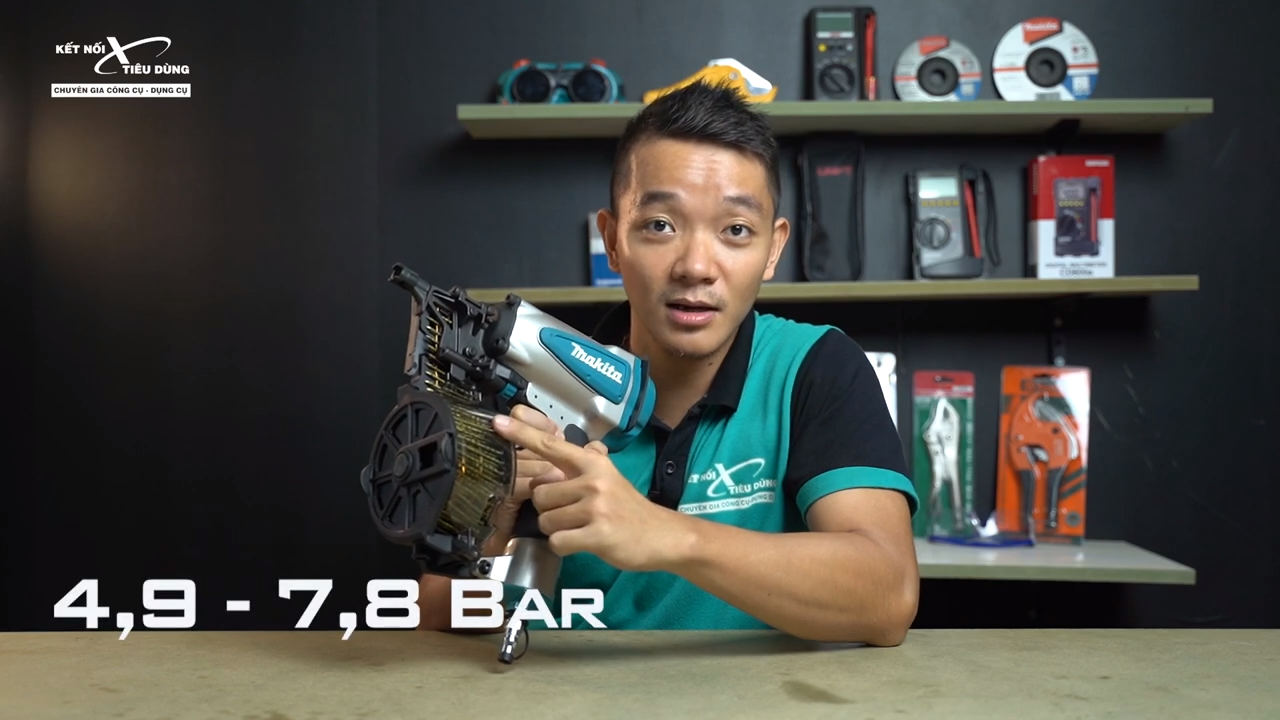 [Review] Thử M&aacute;y Bắn Đinh Cuộn Makita AN560: Mạnh, Nhanh, An To&agrave;n, Bắn Ngọt - &aacute;p lực tối đa