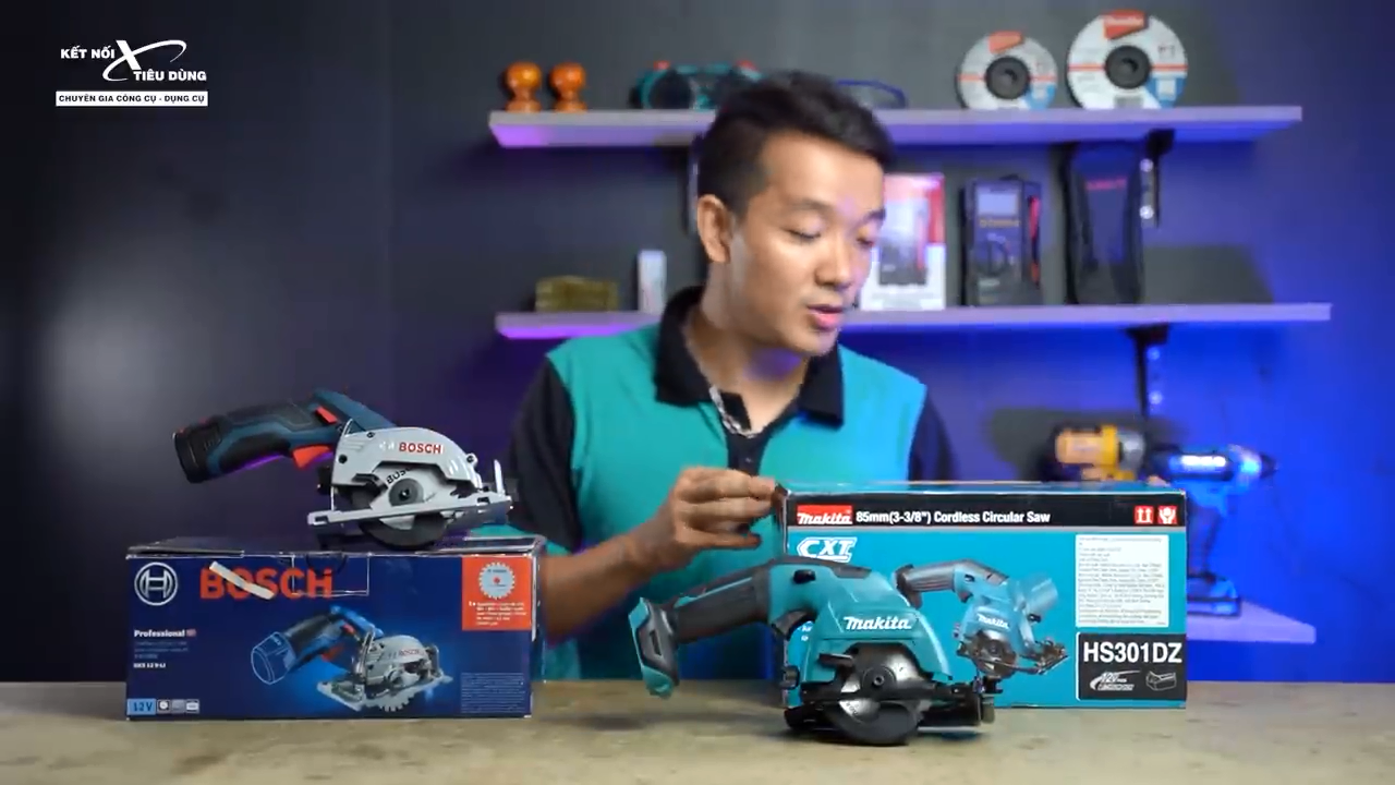 M&aacute;y cưa đĩa Makita HS301 v&agrave; Bosch GKS 12V-LI đ&aacute;p ứng tốt c&aacute;c nhu cầu cưa cắt đa năng tr&ecirc;n nhiều loại vật liệu