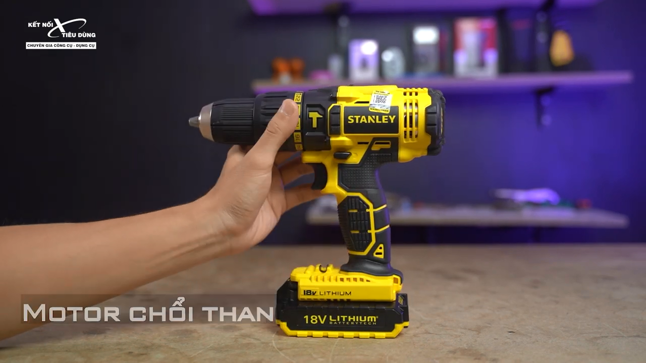 Stanley SCH20C2K c&oacute; trang bị động cơ chổi than gi&uacute;p m&aacute;y hoạt động ổn định hơn