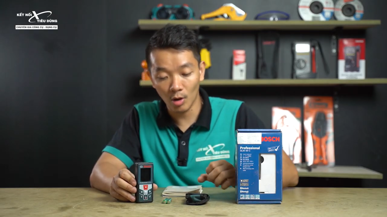 M&aacute;y đo khoảng c&aacute;ch Bosch GLM 50C sử dụng tia Laser v&agrave; kết nối Bluetooth v&ocirc; c&ugrave;ng tiện dụng