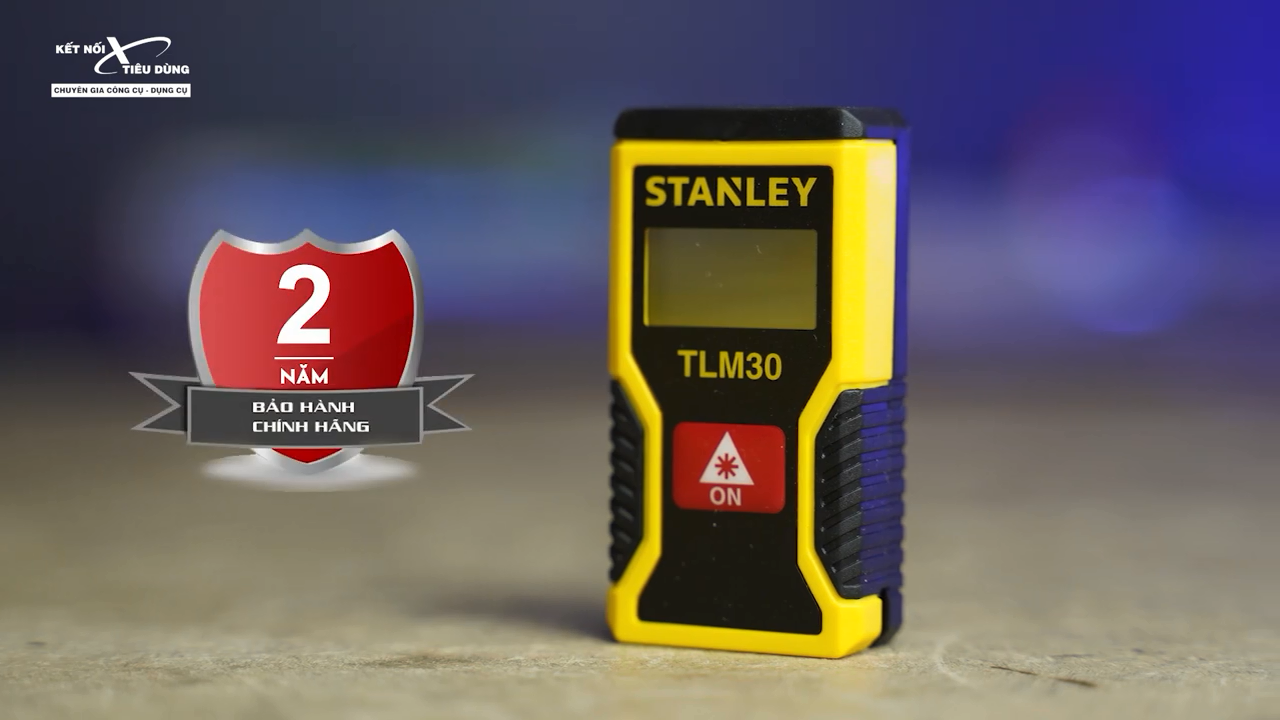 M&aacute;y đo Laser Stanley TLM 30 c&oacute; thiết kế cực kỳ nhỏ gọn, trọng lượng nhẹ, sử dụng dễ d&agrave;ng chỉ với một n&uacute;t bấm