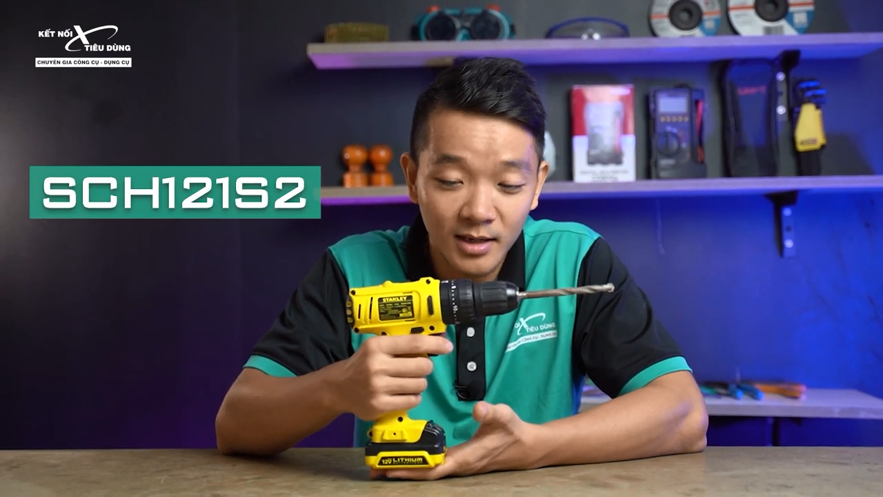 M&aacute;y khoan pin Stanley SCH121S2 l&agrave; d&ograve;ng khoan gia đ&igrave;nh đến từ thương hiệu nổi tiếng đến từ Mỹ