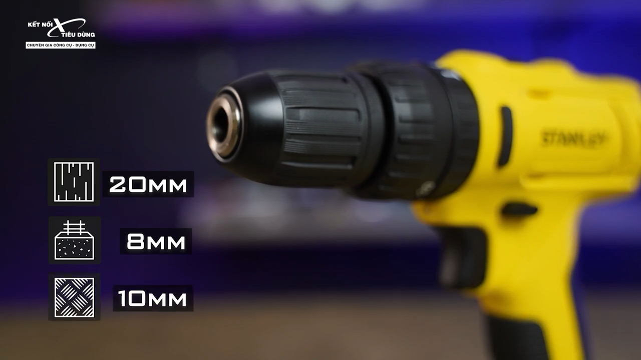 C&ocirc;ng lực của con m&aacute;y Stanley SCH121S2 n&agrave;y kh&aacute; ổn đ&aacute;p ứng hầu c&aacute;c c&ocirc;ng việc khoan v&agrave; bắt v&iacute;t trong gia đ&igrave;nh