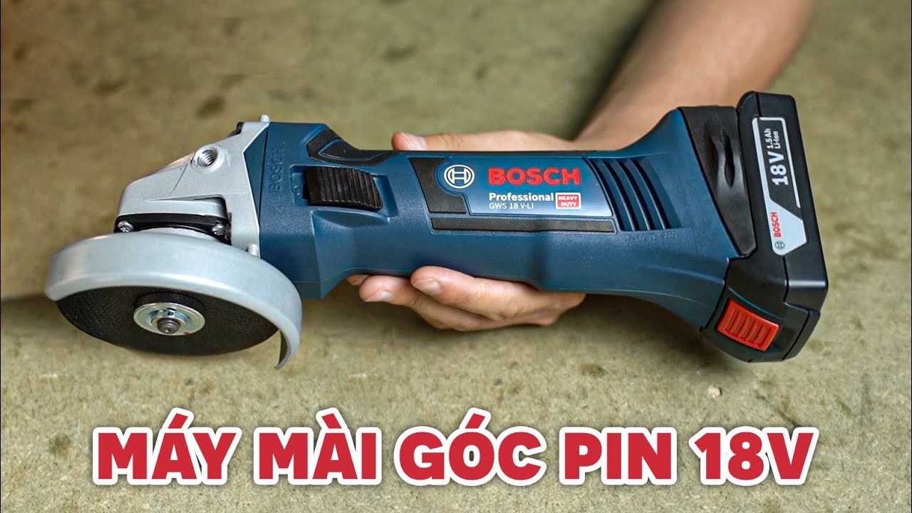 M&aacute;y m&agrave;i g&oacute;c d&ugrave;ng Pin Bosch GWS 18V-LI trang bị động cơ 4 chiều hoạt động mạnh mẽ