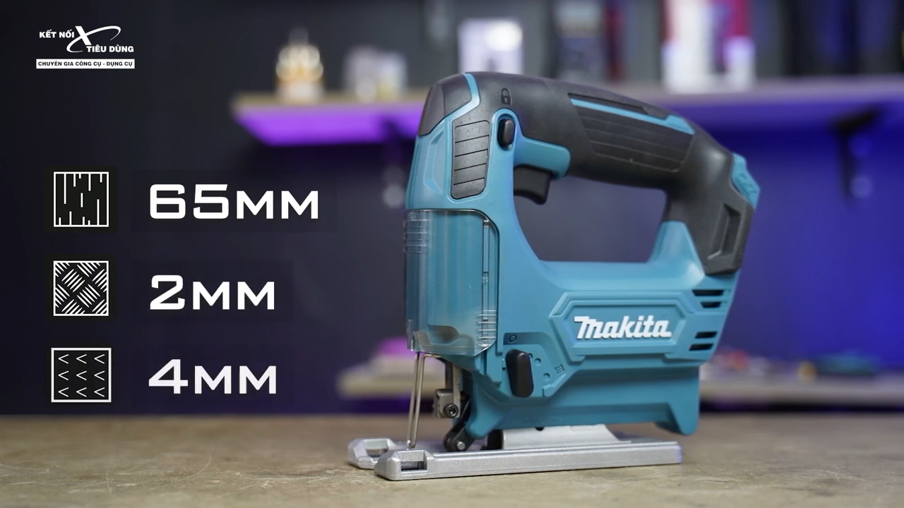 Makita JV101 c&oacute; khả năng cưa cắt vật liệu cứng chuy&ecirc;n nghiệp, đặc biệt l&agrave; gỗ, nh&ocirc;m v&agrave; th&eacute;p mềm