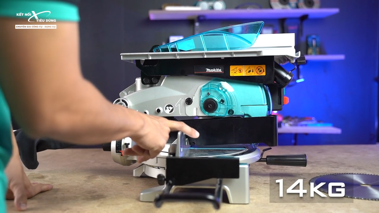 Makita LH1040 được thiết kế gọn nhẹ, trọng lượng l&yacute; tưởng chỉ 14.3kg dễ d&agrave;ng mang v&aacute;c v&agrave; sử dụng ở nhiều nơi