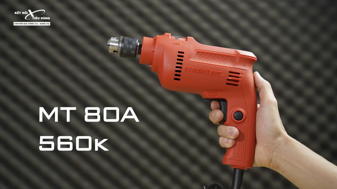 MT80A l&agrave; chiếc m&aacute;y khoan gi&aacute; rẻ được sử dụng nhiều trong c&aacute;c c&ocirc;ng việc sửa chữa đồ d&ugrave;ng trong gia đ&igrave;nh