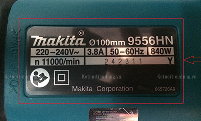 Nhãn mác Makita hàng thật