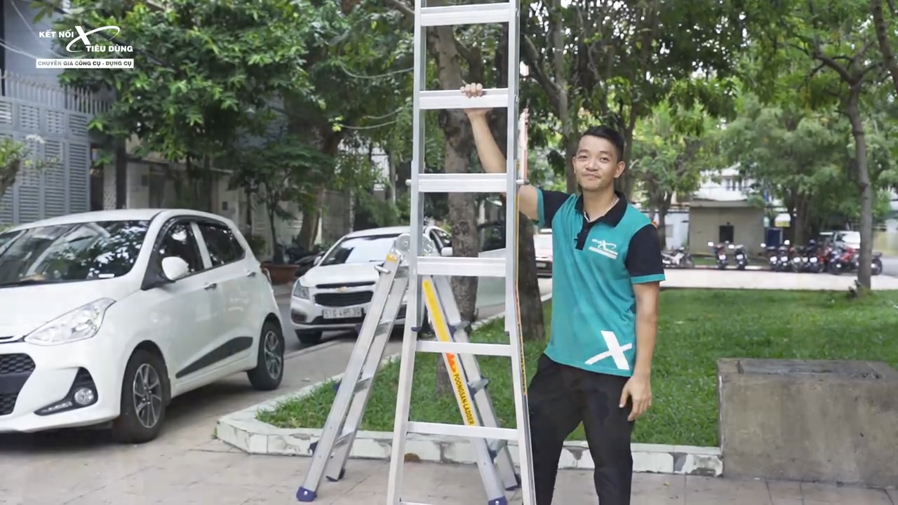 Thang nh&ocirc;m Poongsan PS-45 chịu được &aacute;p lực tối đa l&agrave; 120kg