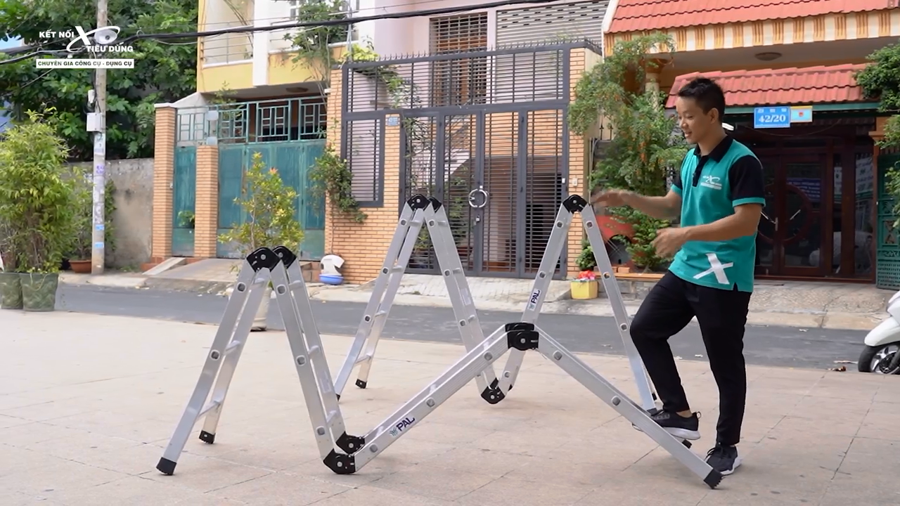 Thang nh&ocirc;m PAL B6-125 gấp h&igrave;nh z&iacute;ch zắc