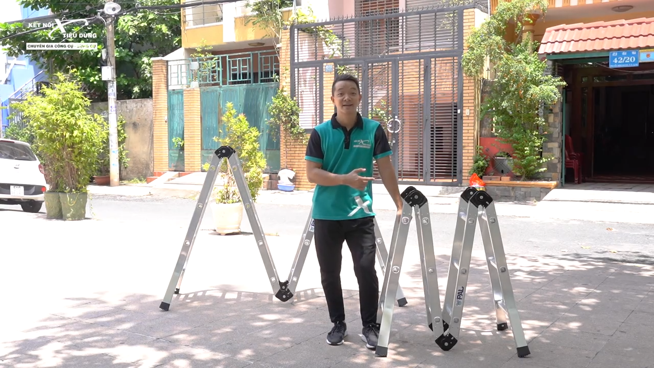 [Review] 10 C&aacute;ch Sử Dụng Thang Nh&ocirc;m 4 Đoạn PAL B6-125 | Tr&ugrave;m Về Độ Đa Năng - ưu điểm