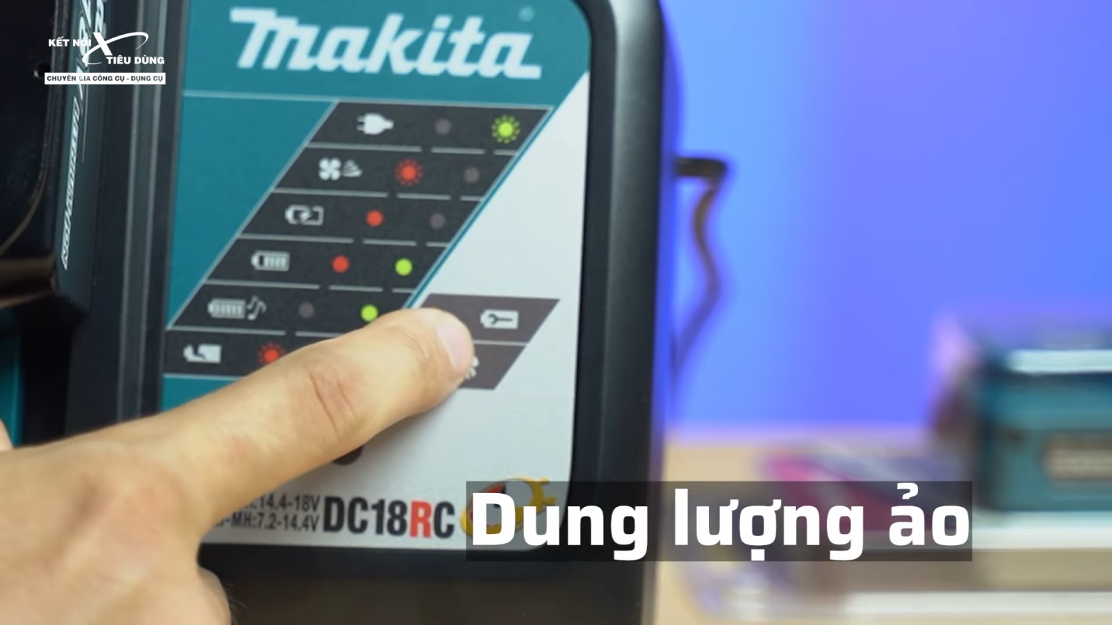 Cách đọc đèn báo sạc pin Makita DC18RC, DC18SD - Tính năng đỉnh ít người biết của sạc pin Makita
